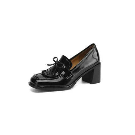 Women’s Tassel Loafer Block Heel Pumps