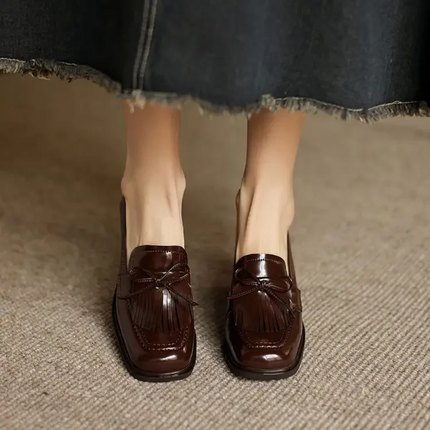 Women’s Tassel Loafer Block Heel Pumps