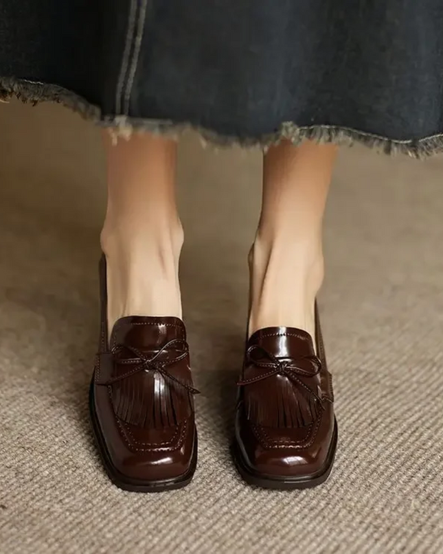 Women’s Tassel Loafer Block Heel Pumps