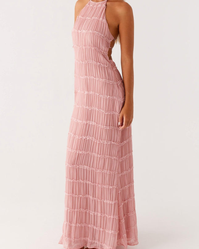 Women’s Textured Halter Maxi Dress