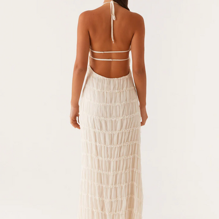 Women’s Textured Halter Maxi Dress