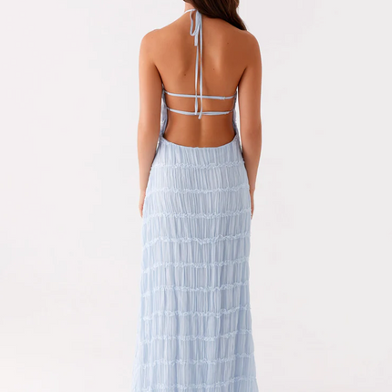 Women’s Textured Halter Maxi Dress