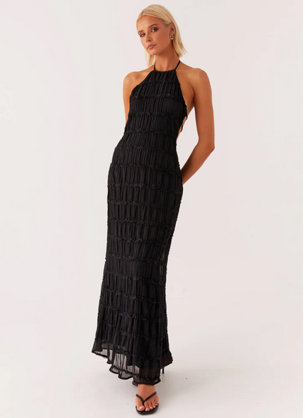 Women’s Textured Halter Maxi Dress