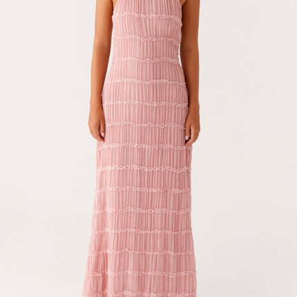 Women’s Textured Halter Maxi Dress