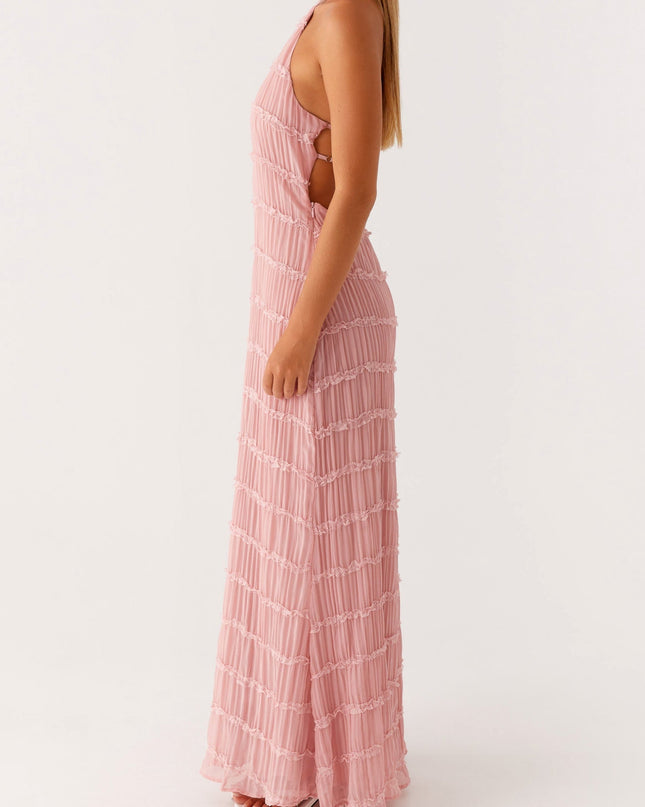 Women’s Textured Halter Maxi Dress