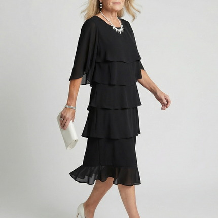 Women’s Tiered Chiffon Midi Dress