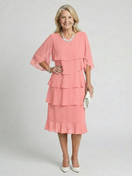 Women’s Tiered Chiffon Midi Dress
