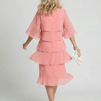 Women’s Tiered Chiffon Midi Dress