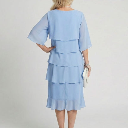 Women’s Tiered Chiffon Midi Dress