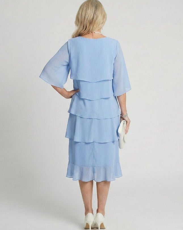 Women’s Tiered Chiffon Midi Dress