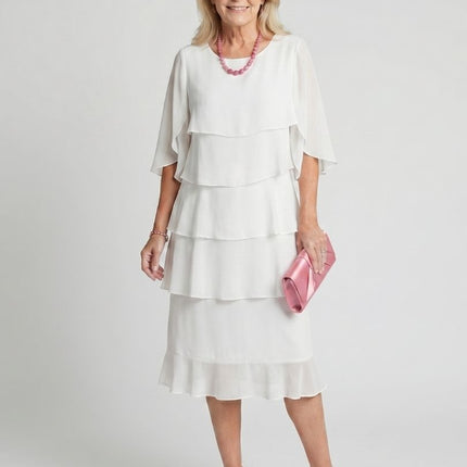 Women’s Tiered Chiffon Midi Dress