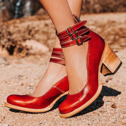 Women’s Triple Buckle Cutout Ankle Boots
