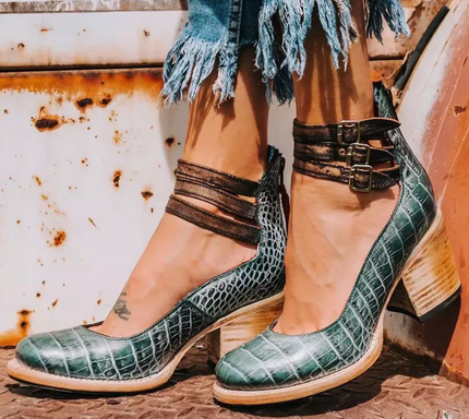Women’s Triple Buckle Cutout Ankle Boots