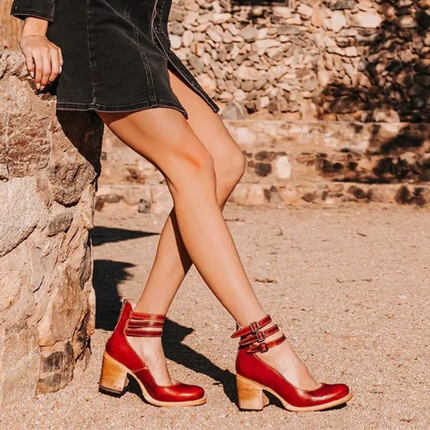 Women’s Triple Buckle Cutout Ankle Boots