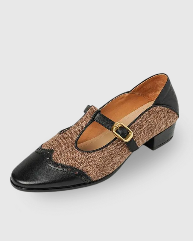 Women’s Tweed Mary Jane Block Heel Shoes