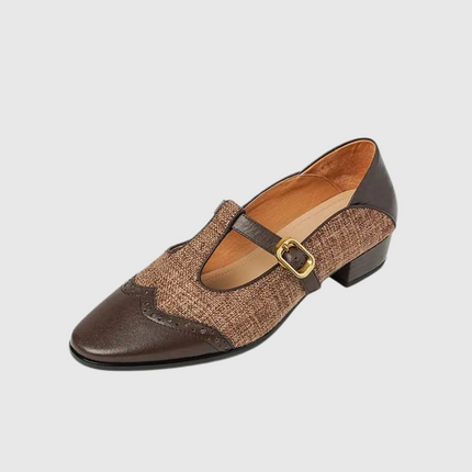 Women’s Tweed Mary Jane Block Heel Shoes