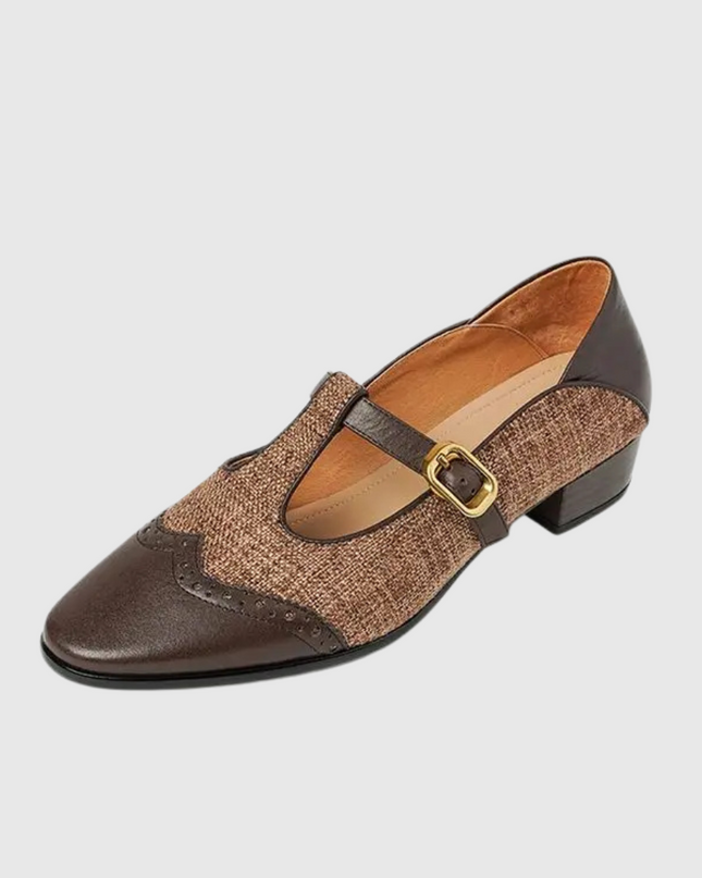 Women’s Tweed Mary Jane Block Heel Shoes
