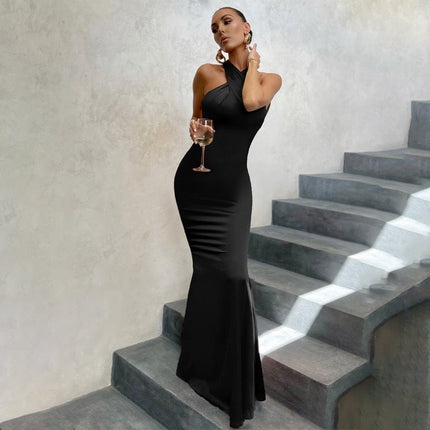 Women’s Twist Neck Maxi Dress