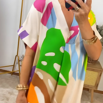 Women's Abstract Art Midi Dress