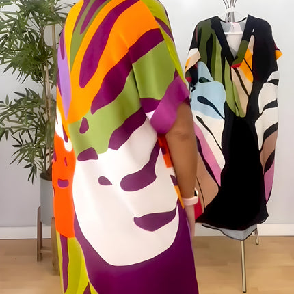 Women's Abstract Art Midi Dress