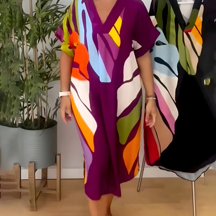 Women's Abstract Art Midi Dress
