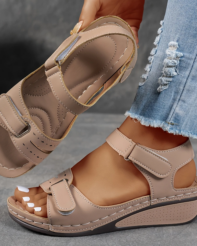 Women's Adjustable Strap Comfort Wedge Sandals