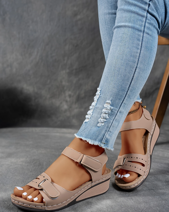 Women's Adjustable Strap Comfort Wedge Sandals