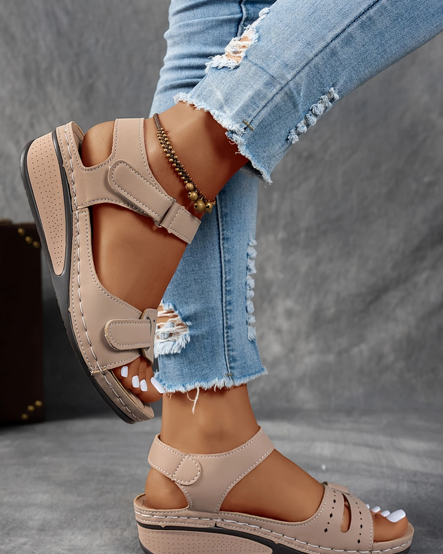 Women's Adjustable Strap Comfort Wedge Sandals