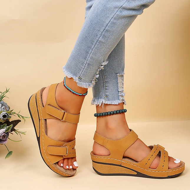 Women's Adjustable Strap Comfort Wedge Sandals