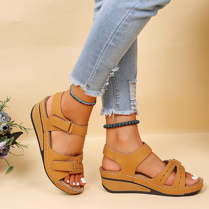 Women's Adjustable Strap Comfort Wedge Sandals