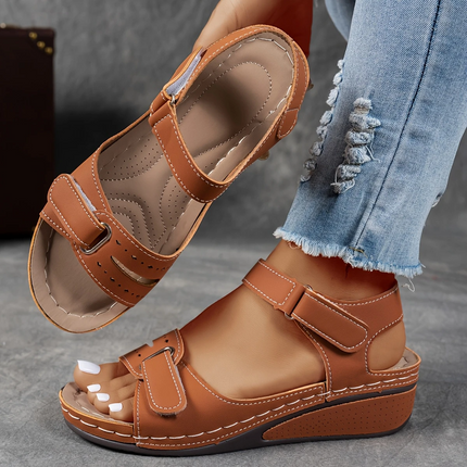 Women's Adjustable Strap Comfort Wedge Sandals