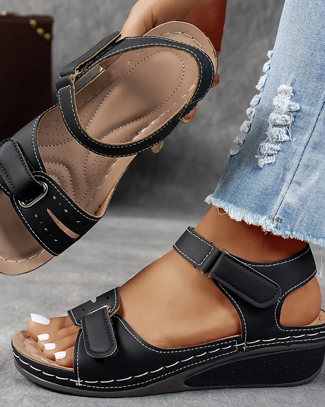 Women's Adjustable Strap Comfort Wedge Sandals