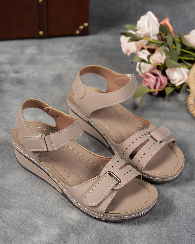 Women's Adjustable Strap Comfort Wedge Sandals
