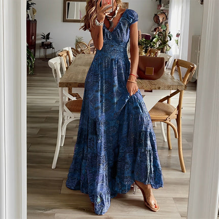 Women's Bohemian Print Maxi Dress