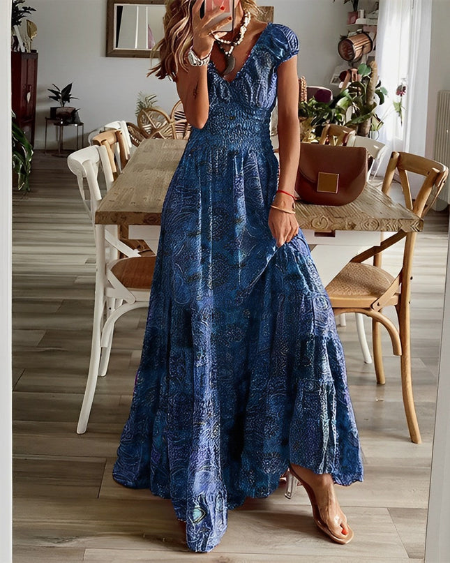 Women's Bohemian Print Maxi Dress