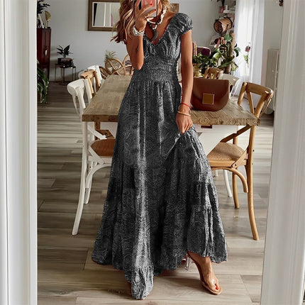 Women's Bohemian Print Maxi Dress