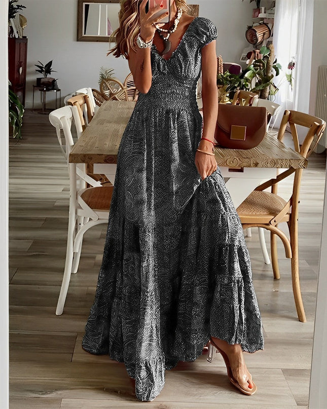 Women's Bohemian Print Maxi Dress