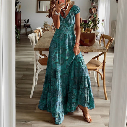 Women's Bohemian Print Maxi Dress