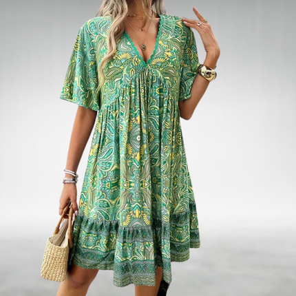 Women's Bohemian Print Swing Dress