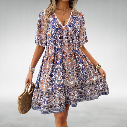 Women's Bohemian Print Swing Dress