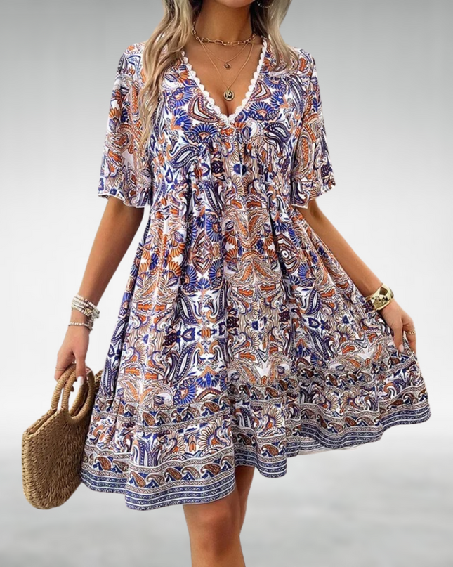 Women's Bohemian Print Swing Dress