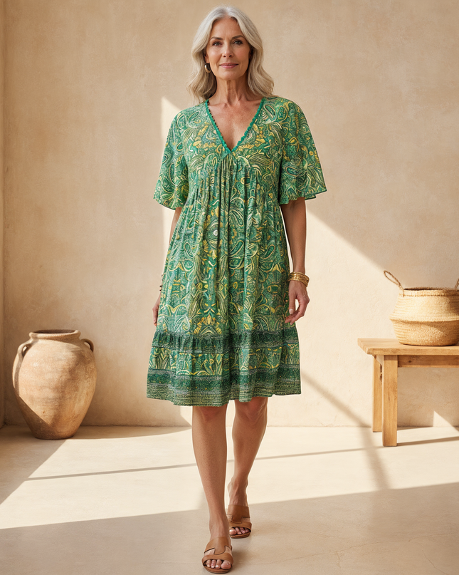 Women's Bohemian Print Swing Dress
