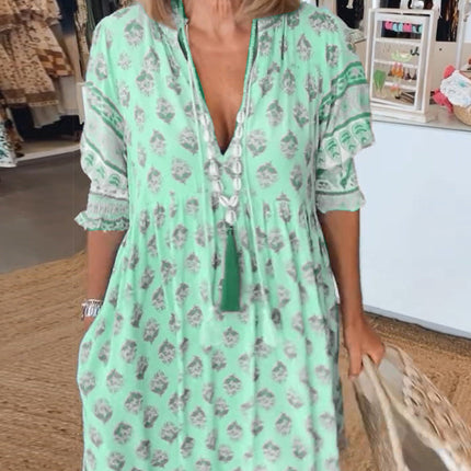 Women's Boho Floral Maxi Dress