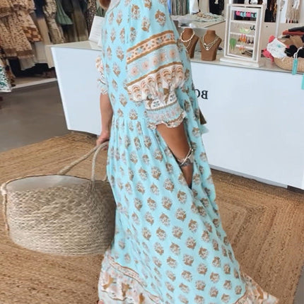 Women's Boho Floral Maxi Dress