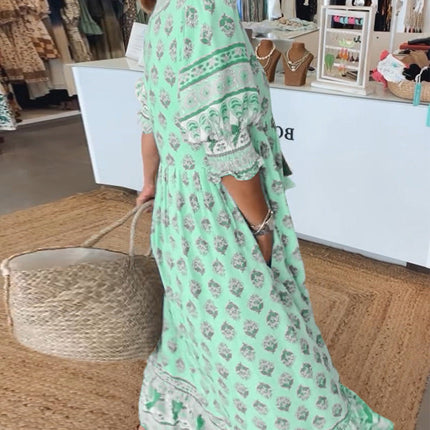Women's Boho Floral Maxi Dress