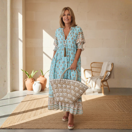 Women's Boho Floral Maxi Dress