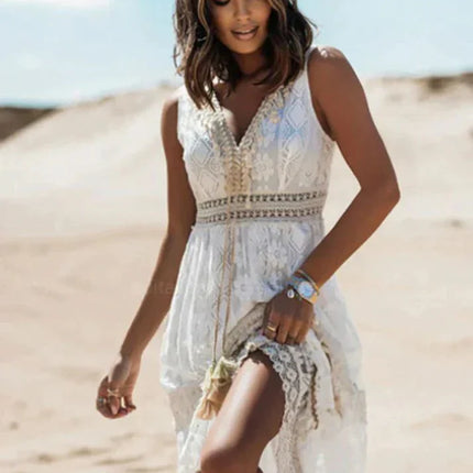 Women's Boho Lace Maxi Dress