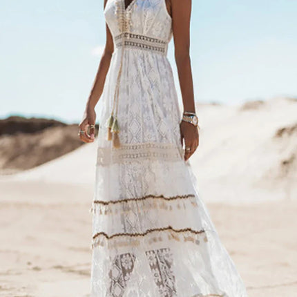 Women's Boho Lace Maxi Dress