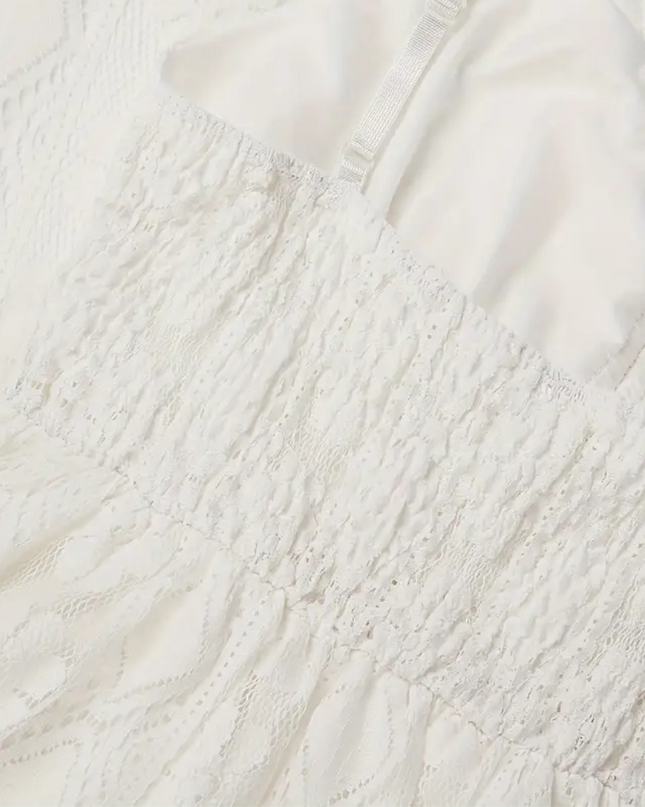 Women's Boho Lace Midi Dress