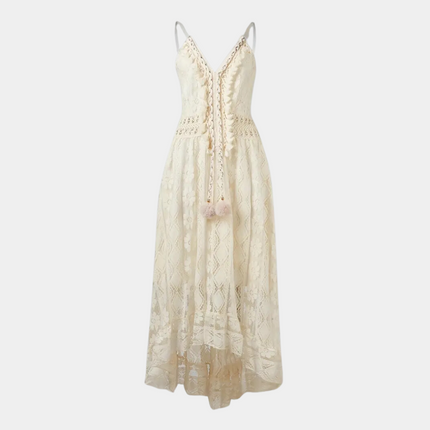 Women's Boho Lace Midi Dress